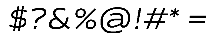 Analog RegularOblique Font OTHER CHARS
