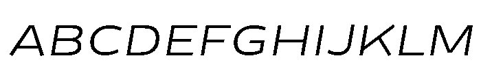 Analog RegularOblique Font UPPERCASE