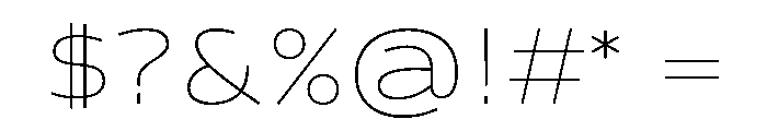 Analog Thin Font OTHER CHARS