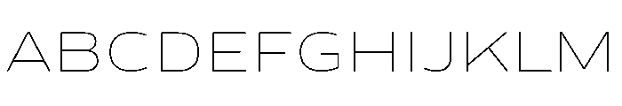 Analog Thin Font UPPERCASE