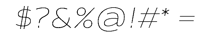 Analog ThinOblique Font OTHER CHARS