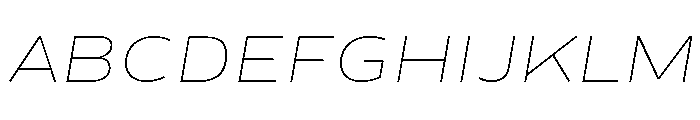 Analog ThinOblique Font UPPERCASE