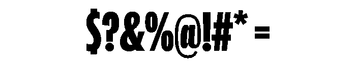Analog X Condensed Black Font OTHER CHARS