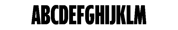 Analog X Condensed Black Font UPPERCASE