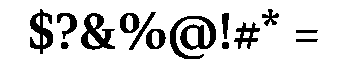 Andersen Bold Font OTHER CHARS