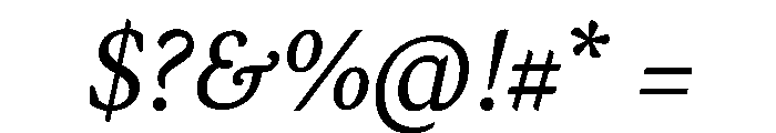 Andersen Italic Font OTHER CHARS