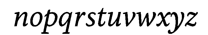 Andersen Italic Font LOWERCASE