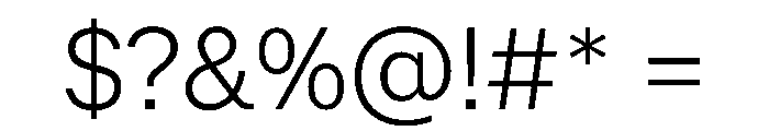 Andret Light Font OTHER CHARS