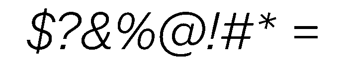 Andret LightItalic Font OTHER CHARS