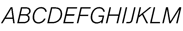 Andret LightItalic Font UPPERCASE