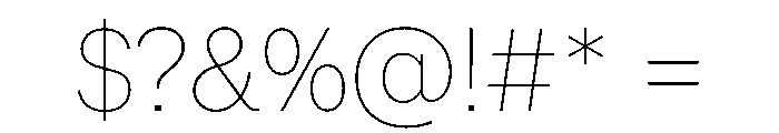 Andret Thin Font OTHER CHARS