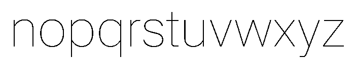 Andret Thin Font LOWERCASE