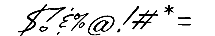 AngusHand Calligraphy Font OTHER CHARS