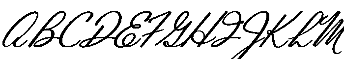 AngusHand Calligraphy Font UPPERCASE