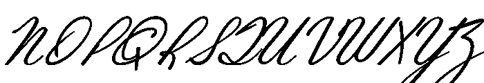 AngusHand Calligraphy Font UPPERCASE