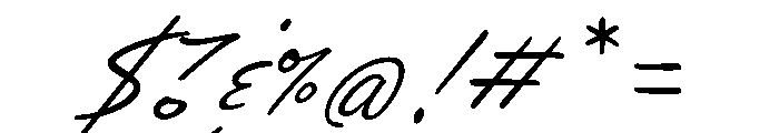 AngusHand Casual Font OTHER CHARS