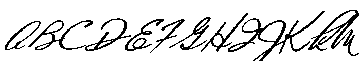 AngusHand Casual Font UPPERCASE