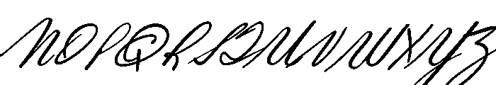 AngusHand Casual Font UPPERCASE