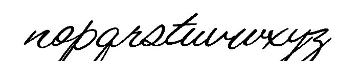 AngusHand Casual Font LOWERCASE