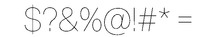 AnonGrotesk ExtraThin Font OTHER CHARS