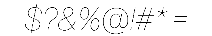 AnonGrotesk ExtraThinIt Font OTHER CHARS