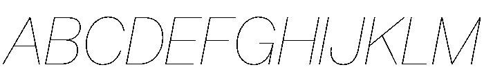 AnonGrotesk ExtraThinIt Font UPPERCASE