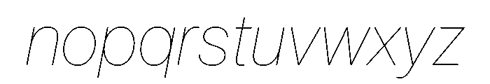 AnonGrotesk ExtraThinIt Font LOWERCASE