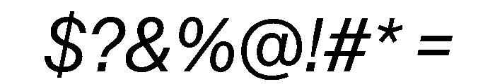 AnonGrotesk RegularIt Font OTHER CHARS