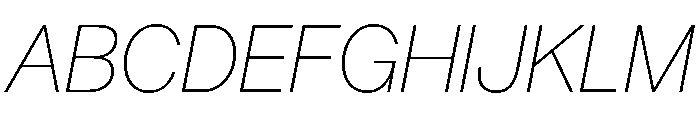 AnonGrotesk ThinIt Font UPPERCASE