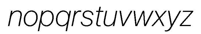 AnonGrotesk UltraLightIt Font LOWERCASE