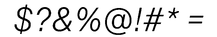 AnonGroteskText LightIt Font OTHER CHARS