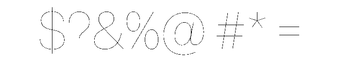 AnonLine Regular Font OTHER CHARS