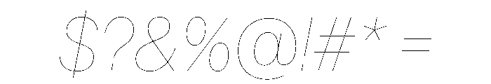 AnonLine RegularItalic Font OTHER CHARS