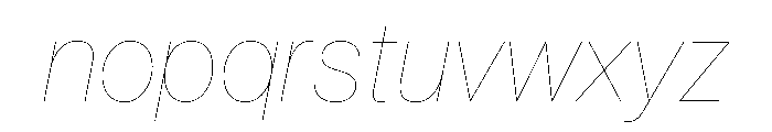 AnonLine RegularItalic Font LOWERCASE