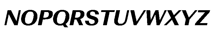 AntarcticaVAR BoldItalicContrast Instance Font UPPERCASE