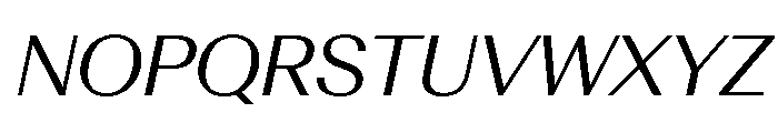 AntarcticaVAR BookItalicContrast Instance Font UPPERCASE