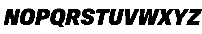 AntarcticaVAR CondensedBlackItalic Instance Font UPPERCASE