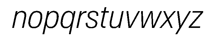 AntarcticaVAR CondensedExtraLightItalic Instance Font LOWERCASE