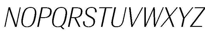 AntarcticaVAR CondensedExtraLightItalicContrast Instance Font UPPERCASE