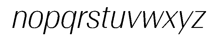 AntarcticaVAR CondensedExtraLightItalicContrast Instance Font LOWERCASE