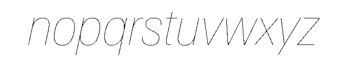 AntarcticaVAR CondensedHairlineItalic Instance Font LOWERCASE