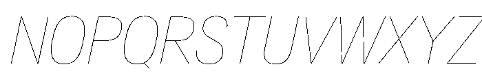 AntarcticaVAR CondensedHairlineItalicContrast Instance Font UPPERCASE