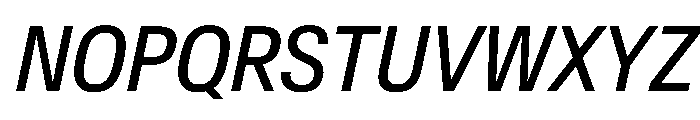 AntarcticaVAR CondensedItalic Instance Font UPPERCASE