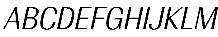 AntarcticaVAR CondensedLightItalicContrast Instance Font UPPERCASE
