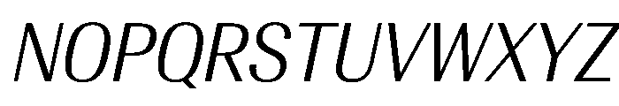 AntarcticaVAR CondensedLightItalicContrast Instance Font UPPERCASE