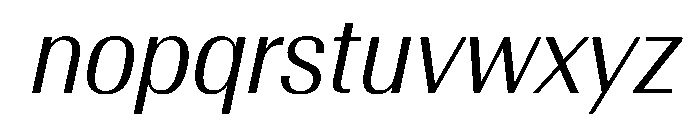 AntarcticaVAR CondensedLightItalicContrast Instance Font LOWERCASE