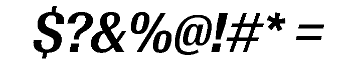 AntarcticaVAR CondensedSemiBoldItalicContrast Instance Font OTHER CHARS