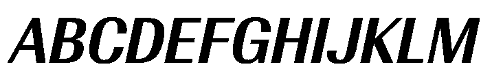 AntarcticaVAR CondensedSemiBoldItalicContrast Instance Font UPPERCASE