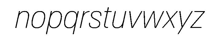 AntarcticaVAR CondensedThinItalic Instance Font LOWERCASE