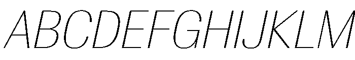 AntarcticaVAR CondensedThinItalicContrast Instance Font UPPERCASE